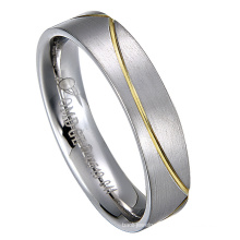 Stainless Steel Ring with Diamond Wedding Band Rings Jewelry